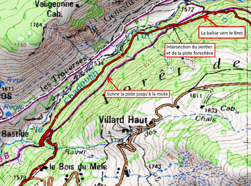 Description du piège dans le Vallon du Chadoulin