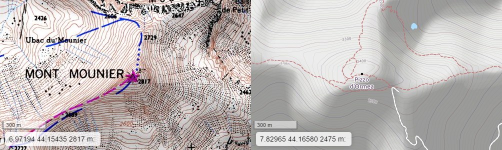 Exemple de calcul d'altitude sur une carte numérique