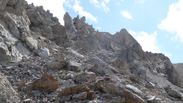 Le passage aux rocher déchiquetés