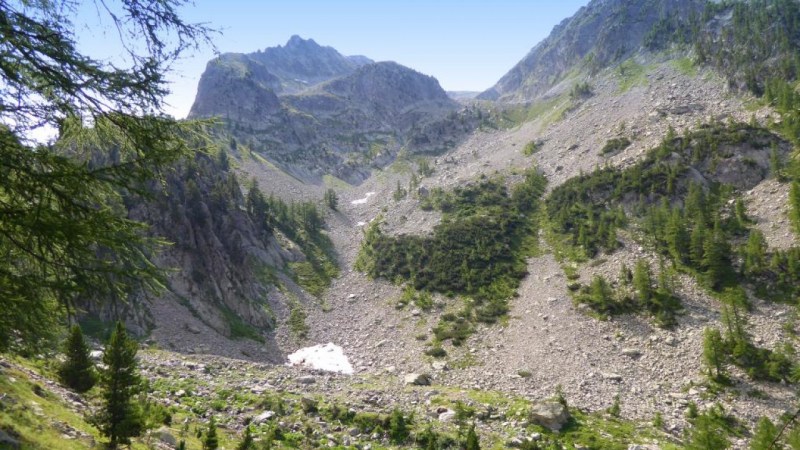 Le vallon qui permettra d'atteindre le Lac de l'Agnellière