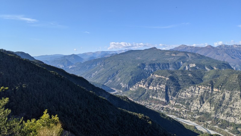 Vallée du Var, de Touët-sur-Var vers l'ouest