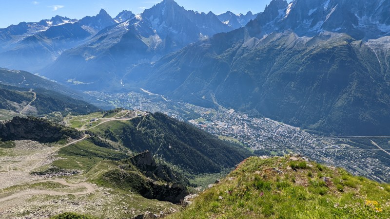 Sur la crête au-dessus de Chamonix