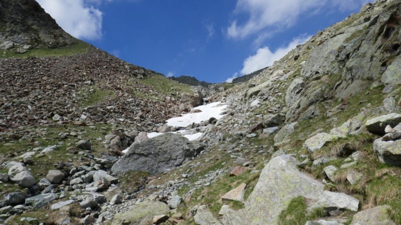 Le verrou du Lac du Mercantour