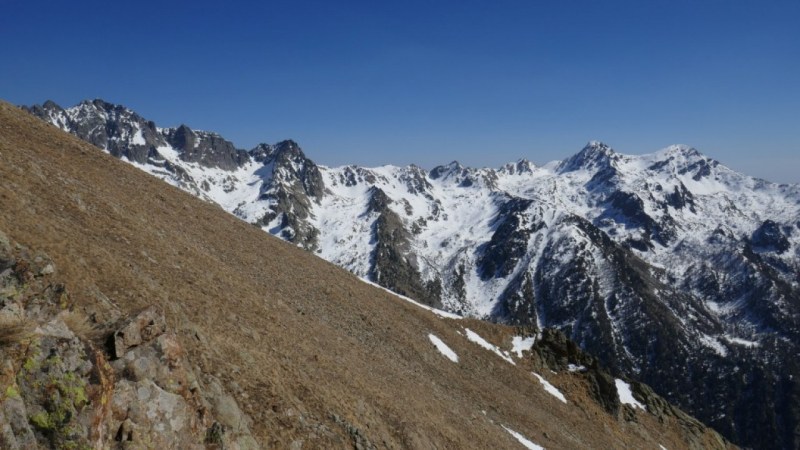 Vue du Grand Capelet jusqu'au Mont Capelet Supérieur