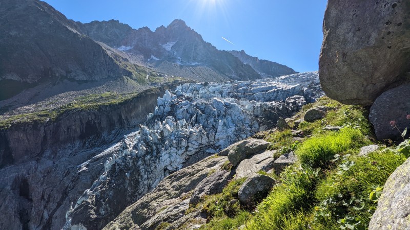 Arrivée au bord du Glacier d'Argentière