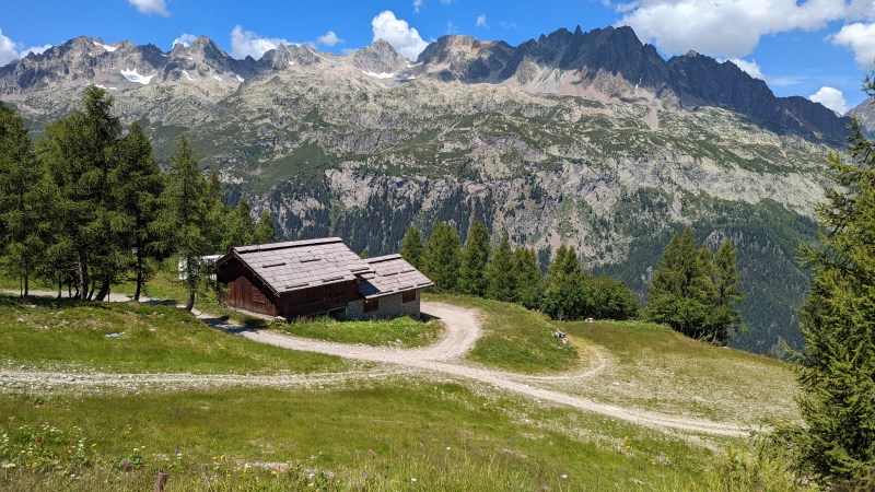 Départ du sentier vers les Chosalets