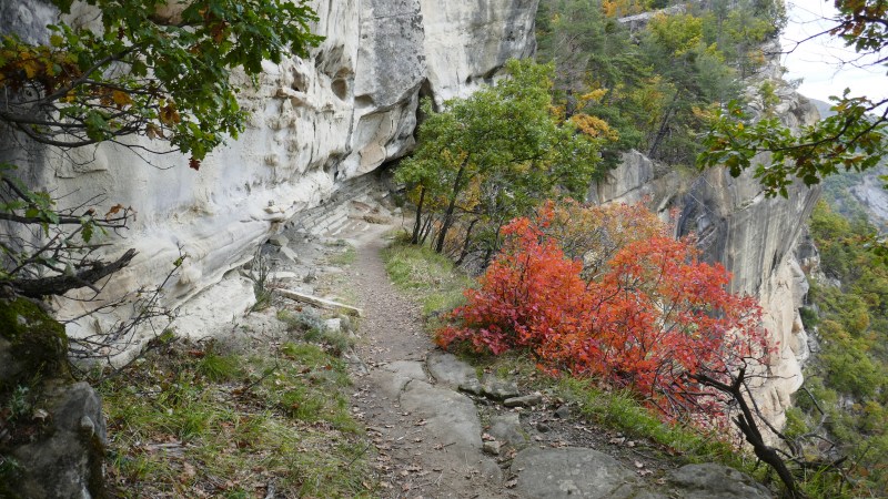 La section vertigineuse du sentier 