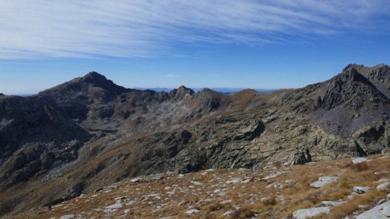 A hauteur du Pas de l'Arpette, à gauche la Cime du Diable