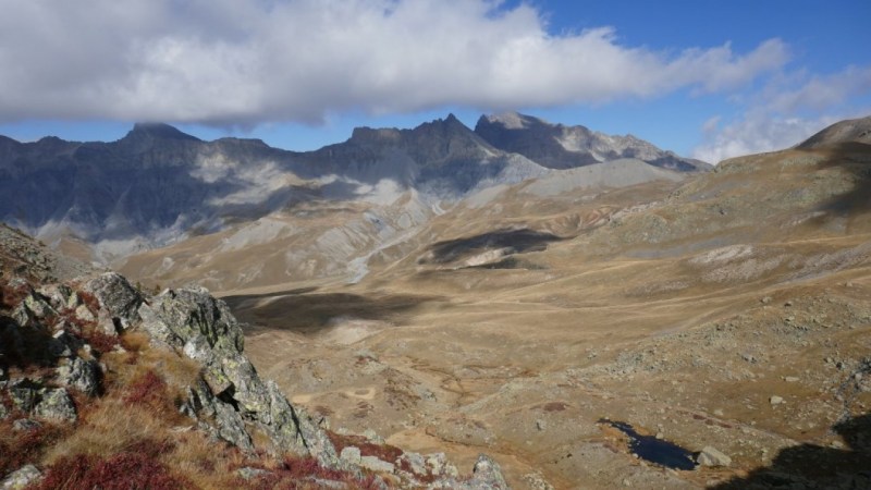 Vue sur Salso Moreno, le Rocher des Trois Evêques et la Tête de l'Enchastraye