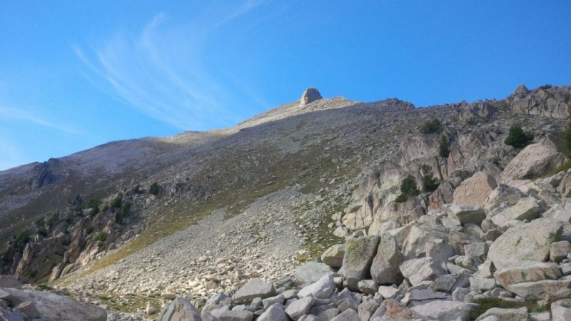 Retour en arrière sur la crête de la Pointe Giegn