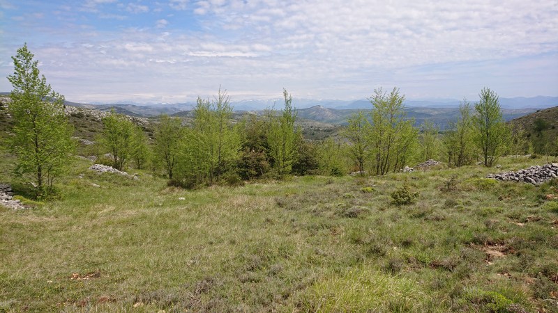 Vue sur les sommets enneigés du Mercantour