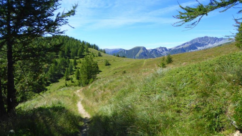 Sur le sentier au-dessus de la Baisse de Peïrefique