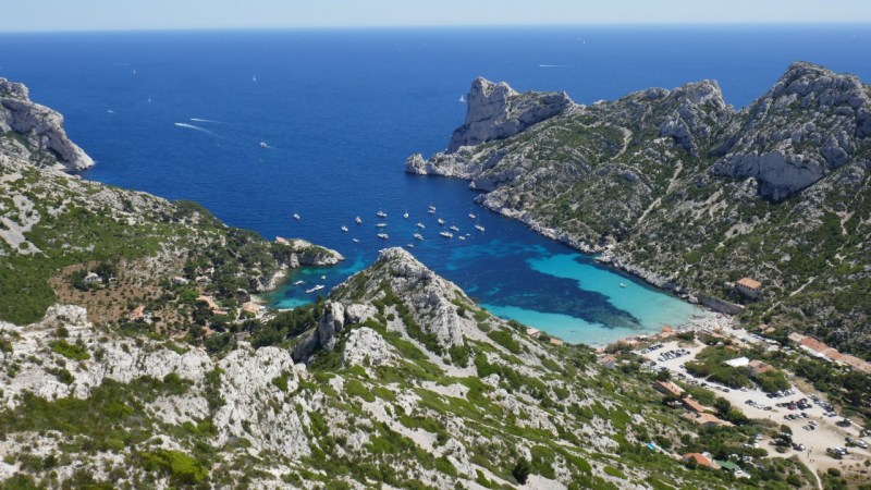 La Calanque de Sormiou vue de la crête