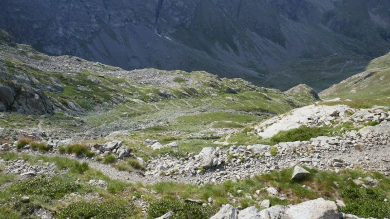 Descente vers le Refugio Soria-Ellena